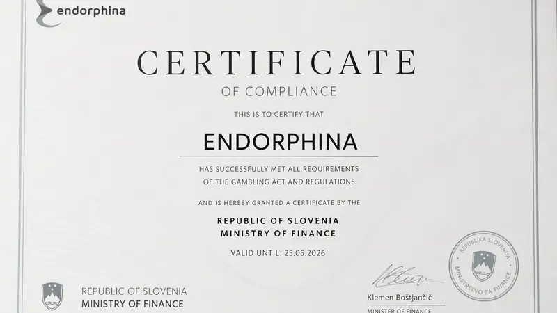Endorphina Peroleh Lisensi di Slovenia, Perluas Cakupan Pasar Terregulasi
